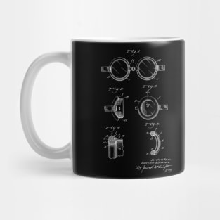 Cushion for Goggles Vintage Patent Hand Drawing Mug